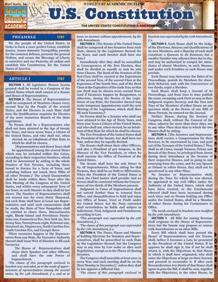 U.S. Constitution: A Quickstudy Laminated Reference Guide