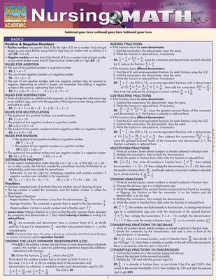 Nursing Math: Quickstudy Laminated Reference Guide Subscription