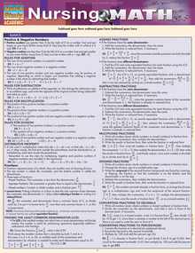 Nursing Math: Quickstudy Laminated Reference Guide