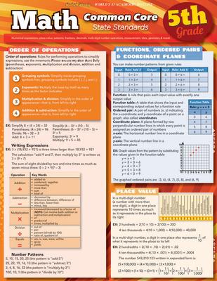 Math Common Core State Standards, Grade 5