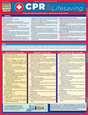 CPR & Lifesaving: A Quickstudy Laminated Reference Guide