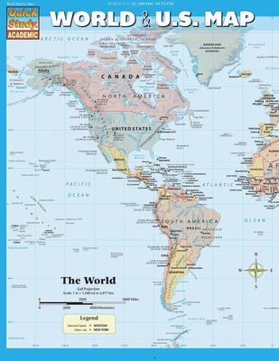 World & U.S. Map: A Quickstudy Laminated Refefence Guide