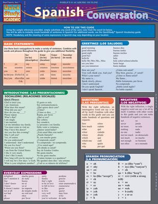 Spanish Conversation: A Quickstudy Laminated Reference Guide