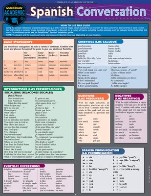Spanish Conversation: Quickstudy Laminated Reference Guide Subscription
