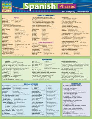 Spanish Phrases: Quickstudy Laminated Reference Guide Subscription