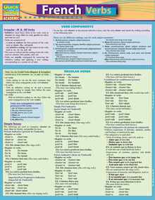 French Verbs: Quickstudy Laminated Reference Guide