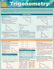 Trigonometry: Quickstudy Laminated Reference Guide