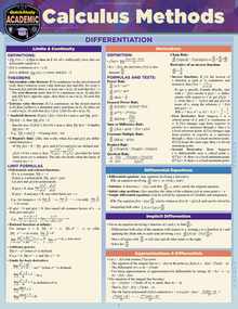 Calculus Methods: Quickstudy Laminated Reference Guide