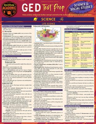 GED Test Prep - Science & Social Studies: A Quickstudy Laminated Reference Guide