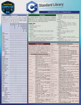 C++ Standard Library: A Quickstudy Laminated Reference Guide