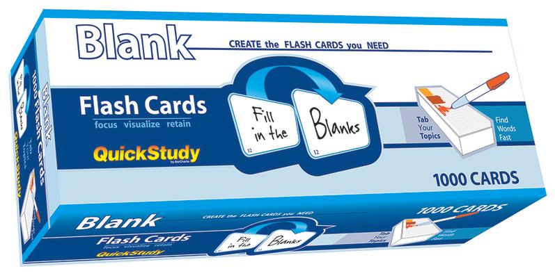 Blank Flash Cards - 1000 Cards: A Quickstudy Reference Tool