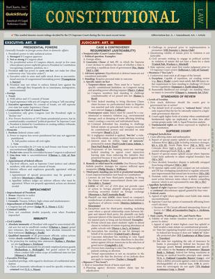 Constitutional Law: A Quickstudy Laminated Reference Guide