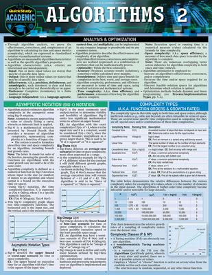 Algorithms 2: A Quickstudy Laminated Reference Guide