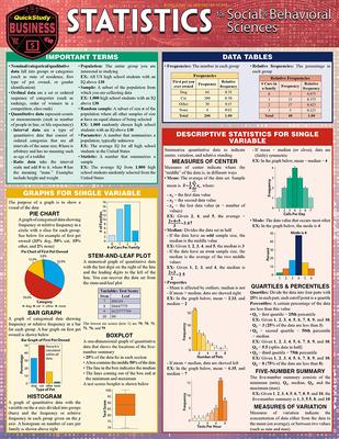 Statistics for Behavioral Sciences: A Quickstudy Laminated Reference Guide