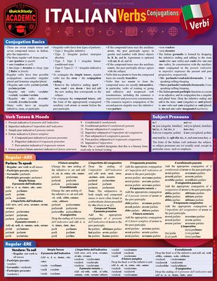 Italian Verbs - Conjugations: A Quickstudy Laminated Reference Guide