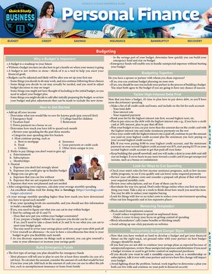 Personal Finance: A Quickstudy Laminated Reference Guide Subscription
