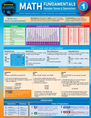 Math Fundamentals 1 - Number Sense & Operations: A Quickstudy Laminated Reference Guide