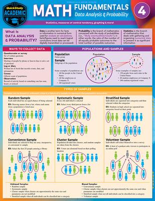 Math Fundamentals 4 - Data Analysis & Probability: A Quickstudy Laminated Reference Guide