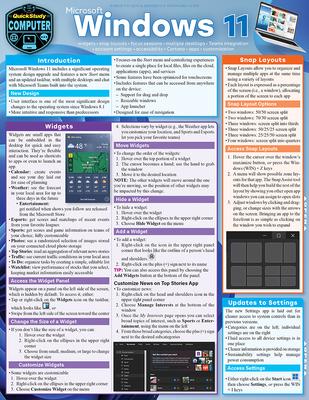 Microsoft Windows 11: Quickstudy Laminated Computer Reference