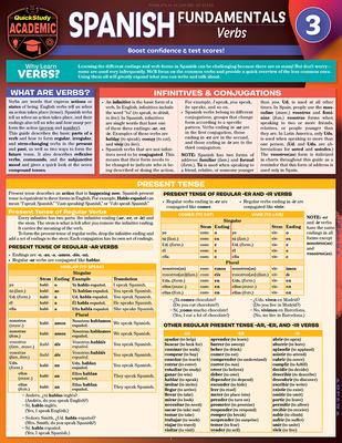 Spanish Fundamentals 3 - Verbs: A Quickstudy Laminated Reference Guide