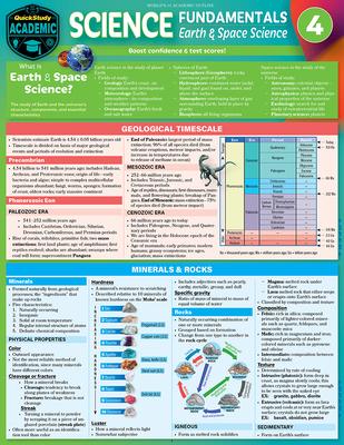 Science Fundamentals 4 - Earth & Space: Quickstudy Laminated Reference & Study Guide