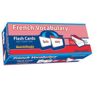 French Vocabulary Flash Cards (1000 Cards): A Quickstudy Reference Tool