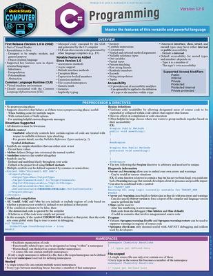 C# Programming: A Quickstudy Laminated Reference Guide