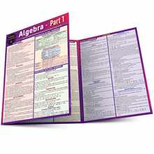 Algebra Part 1: A Quickstudy Laminated Reference Guide