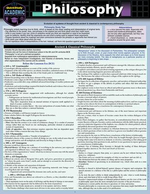 Philosophy: A Quickstudy Laminated Reference Guide Subscription