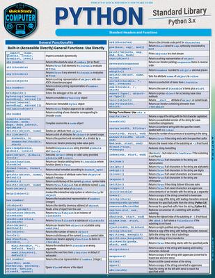 Python Standard Library: A Quickstudy Laminated Reference Guide Subscription