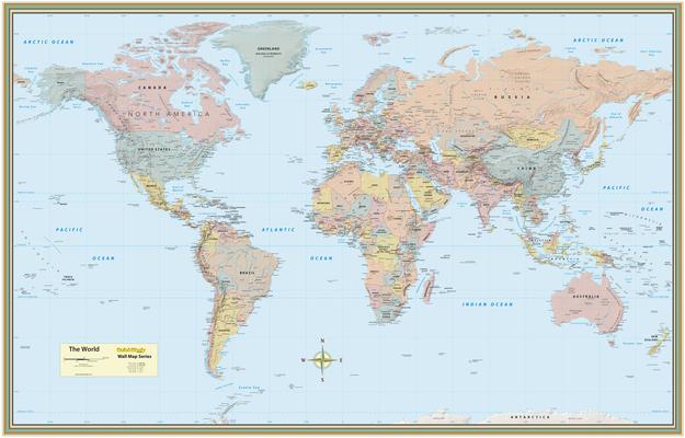 World Map Poster (32 X 50 Inches) - Paper: A Quickstudy Reference Tool Subscription