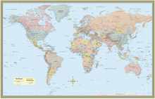 World Map Poster (32 X 50 Inches) - Paper: A Quickstudy Reference Tool