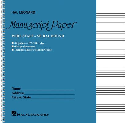 Wide Staff Wirebound Manuscript Paper (Aqua Cover)