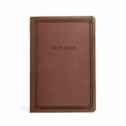 CSB Large Print Thinline Bible, Value Edition, Brown Leathertouch Subscription