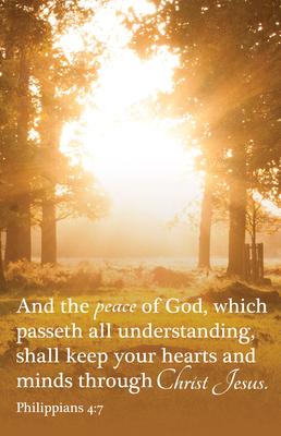 General Worship Bulletin: The Peace of God (Package of 100): Philippians 4:7 (Kjv)