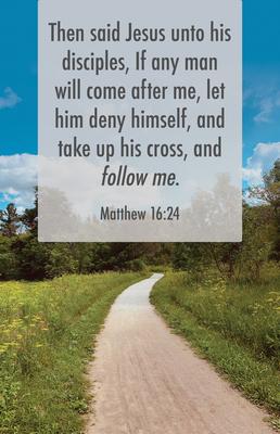 General Worship Bulletin: Follow Me (Package of 100): Matthew 16:24 (Kjv)