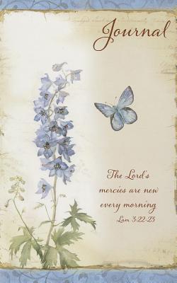 Christian Art Gifts Scripture Journal the Lord's Mercies Are New Every Morning Lamentations 3:22-23 Bible Verse Blue Floral Inspirational Notebook,128