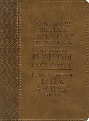 Christian Art Gifts Classic Handy-Sized Journal for I Know the Plans Jeremiah 29:11 Bible Verse Inspirational Scripture Notebook W/Ribbon 240 Ruled Pa