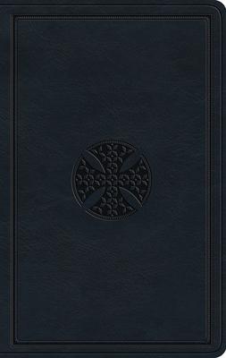 ESV Large Print Value Thinline Bible (Trutone, Navy, Mosaic Cross Design)