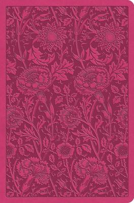 ESV Value Compact Bible (Trutone, Raspberry, Floral Design)