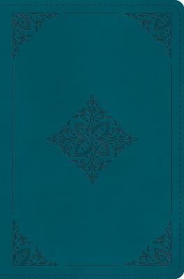 ESV Compact Bible (Trutone, Deep Teal, Fleur-De-Lis Design)