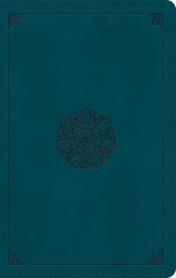 ESV Large Print Personal Size Bible (Trutone, Deep Teal, Emblem Design)