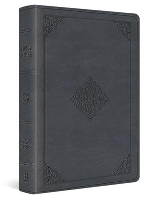 ESV Large Print Wide Margin Bible (Trutone, Slate Blue, Ornament Design)