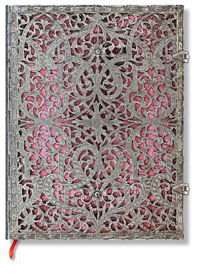 Paperblanks Blush Pink Silver Filigree Collection Hardcover Ultra Lined Clasp Closure 240 Pg 120 GSM