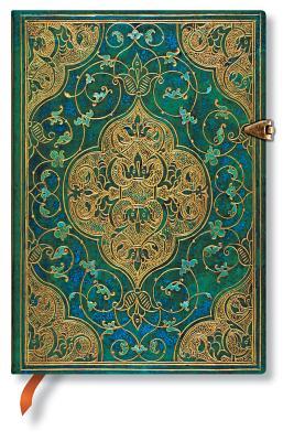 Paperblanks Turquoise Chronicles Hardcover MIDI Lined Clasp Closure 240 Pg 120 GSM