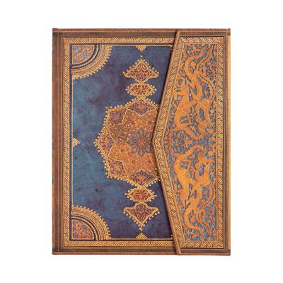 Paperblanks Safavid Indigo Safavid Binding Art Hardcover Ultra Lined Wrap Closure 144 Pg 120 GSM