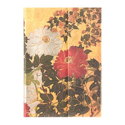 Paperblanks Natsu Rinpa Florals Hardcover Journal MIDI Unlined Wrap 144 Pg 120 GSM