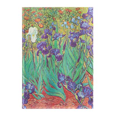 Paperblanks Van Gogh's Irises MIDI Address Book Elastic Band Closure 144 Pg 120 GSM