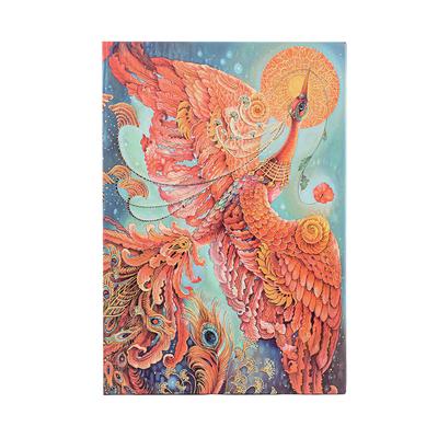 Paperblanks Firebird Birds of Happiness Hardcover Journals MIDI Unlined Elastic Band 144 Pg 120 GSM