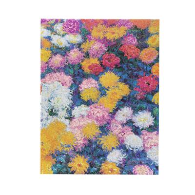 Paperblanks Monet's Chrysanthemums Monet's Chrysanthemums Hardcover Journals Ultra Lined Elastic Band 144 Pg 120 GSM